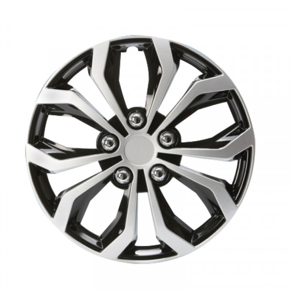 Radzierblende CARTREND Daytona Auto Pkw Radkappen Set 16 Zoll silber-schwarz 4x